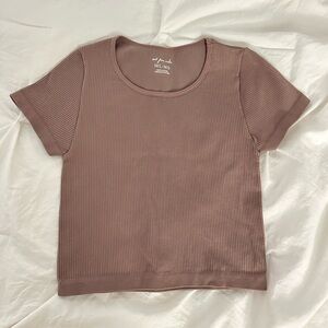 Urban Outfitters Out From Under Mauve Ribbed Tee Size M/L